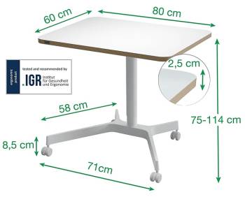 BIURKO LEITZ ERGO 60 x 80...